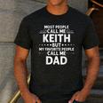 KEITH Name Father's Day Personalized Men Dad Men's Casual T-Shirt Dark Grey