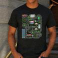 Kid Play Cars On Dad Back Race Track Mat Fathers Day Men's Casual T-Shirt Dark Grey