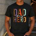 Kids Fathers Day Shirt For Son Daughter My Dad Is My Hero Men's Casual T-Shirt Dark Grey