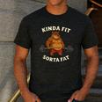 Kinda Fit Sorta Fat Gym Dad BOD Workout Apparel Men's Casual T-Shirt Dark Grey