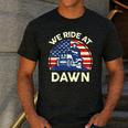 Lawn Mowing We Ride At Dawn Father Day Care Mower Dad Men's Casual T-Shirt Dark Grey Lawn Mowing We Ride At Dawn Father Day Care Mower Dad Men's Casual T-Shirt Dark Grey
