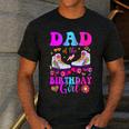 Let's Roll Dad Of The Birthday Girl Roller Skate Birthday Men's Casual T-Shirt Dark Grey