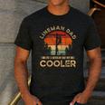 Lineman Dad Like A Regular Dad But Cooler Lineman Men's Casual T-Shirt Dark Grey Lineman Dad Like A Regular Dad But Cooler Lineman Men's Casual T-Shirt Dark Grey