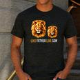 Lion Dad Like Father Like Son Lions Lovers Fathers Day Men's Casual T-Shirt Dark Grey