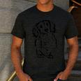 Long Hair Dachshund Lover Doxie Mom Dad Cute Wiener Dog Small Men's Casual T-Shirt Dark Grey