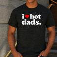I Love Hot Dads Top For Hot Dad Joke I Heart Hot Dads Men's Casual T-Shirt Dark Grey