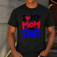 I Love My Mom And Dad Idea Shirt Men's Casual T-Shirt Dark Grey
