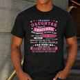 I Am a Lucky Daughter I Have Crazy Dad For Daughter Men's Casual T-Shirt Dark Grey