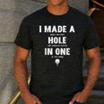 I Made A Hole In One Golfing Golf Lover Golfer Men Dad Men's Casual T-Shirt Dark Grey I Made A Hole In One Golfing Golf Lover Golfer Men Dad Men's Casual T-Shirt Dark Grey