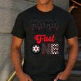 Mama Of The Fast One Car Racing Dad 1St Birthday Boy Men's Casual T-Shirt Dark Grey