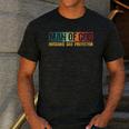 Man Of God Husband Dad Protector Christian Faith Fathers Day Men's Casual T-Shirt Dark Grey