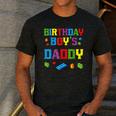 Master Builder Birthday Boy's Daddy Building Bricks Blocks Men's Casual T-Shirt Dark Grey