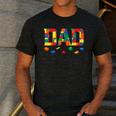 Master Builder Dad Birthday Boy Building Bricks Blocks Daddy Men's Casual T-Shirt Dark Grey