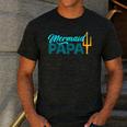 Mermaid Dad Mermaid Papa Grandpa Security Party Small Men's Casual T-Shirt Dark Grey
