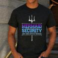 Mermaid Security Merman Merdad Mermaid Squad Fathers Day Dad Men's Casual T-Shirt Dark Grey