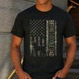Mini Bernedoodle Dad Camo USA Flag DESIGN ON BACK Men's Casual T-Shirt Dark Grey Mini Bernedoodle Dad Camo USA Flag DESIGN ON BACK Men's Casual T-Shirt Dark Grey