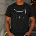 Minimalist Cat Mom Cat Dad Men Kids Women Cat Men's Casual T-Shirt Dark Grey