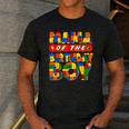 Mom And Dad Mama Birthday Boy Building Bricks Family Party Men's Casual T-Shirt Dark Grey