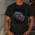 Monster Truck Dad Family Matching Monster Trucks Birthday Men's Casual T-Shirt Dark Grey