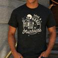 Mustache Dad Father’s Day Save A Horse Ride A Mustache Men's Casual T-Shirt Dark Grey