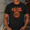 NBA New York Knicks Father's Day Just A Dad Who Loves Men's Casual T-Shirt Dark Grey
