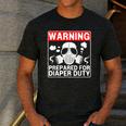 New Dad Prepared For Diaper Duty Daddy Diaper Duty Men's Casual T-Shirt Dark Grey