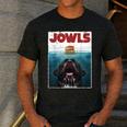 Newfoundland Dog Newfie Lab Jowls Burger Dog Mom Dad Men's Casual T-Shirt Dark Grey