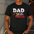 Ninja Birthday Party Dad Of The Birthday Ninja Small Men's Casual T-Shirt Dark Grey