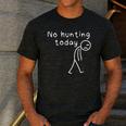 No Hunting Today Sad Stickman Men Hunters Hunting Dad Men's Casual T-Shirt Dark Grey