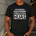No Puedes Asustarme Tengo Dos Hijas Tshirt Spanish Dad Shirt Men's Casual T-Shirt Dark Grey