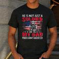 He Is Not Just A Solider He Is My Dad Proud Army Daughter Men's Casual T-Shirt Dark Grey