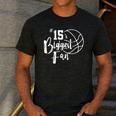 Number 15's Biggest Fan Shirt Basketball Player Mom Dad Men's Casual T-Shirt Dark Grey