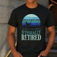 Ofishally Retired Fishing Retro Retirement Dad Men Men's Casual T-Shirt Dark Grey Ofishally Retired Fishing Retro Retirement Dad Men Men's Casual T-Shirt Dark Grey