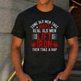 Old Men Gag Workout Gym Fitness Exercise Weightlifting Dad Men's Casual T-Shirt Dark Grey