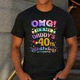 OMG It's My Daddy's 40th Birthday Happy 40 Years Old Men's Casual T-Shirt Dark Grey