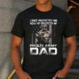 I Once Protected Him Now He Protects Me Proud Army Dad Men's Casual T-Shirt Dark Grey