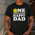 One Happy Dude Dad 1st Birthday Family Matching Men's Casual T-Shirt Dark Grey