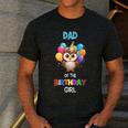 Owl Dad Birthday Party Dad Of The Birthday Girl Owl Men's Casual T-Shirt Dark Grey
