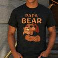 Papa Bear Bears Animal Pun Lover Dad Father Daddy Father's Men's Casual T-Shirt Dark Grey