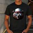 Papa Bear Face Cool Dad Style Retro Fathers Day Daddy Bear Men's Casual T-Shirt Dark Grey