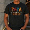 Papa If He Can't Fix It No One Can Father's Day Dad Grandpa Men's Casual T-Shirt Dark Grey