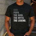 Papa Dad Legend Men Grandpa Christmas Father's Day Birthday Men's Casual T-Shirt Dark Grey