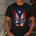 Papi Puerto Rican Dad Puerto Rico Pride Boricua Father's Day Men's Casual T-Shirt Dark Grey