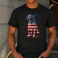 Patriotic Pitbull American Flag 4th Of July Dog Pitbull Dad Men's Casual T-Shirt Dark Grey