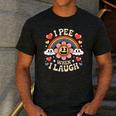 I Pee When I Laugh Adult Humor Women Men Dad Jokes Men's Casual T-Shirt Dark Grey