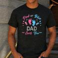 Pink Or Blue Dad Loves You Gender Reveal Men's Casual T-Shirt Dark Grey Pink Or Blue Dad Loves You Gender Reveal Men's Casual T-Shirt Dark Grey
