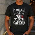 Pirate Dad I Be The Captain Of This Here Crew Pirate Dad Men's Casual T-Shirt Dark Grey