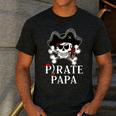 Pirate Papa Costume Jolly Roger Crossbones Pirate Dad Men's Casual T-Shirt Dark Grey