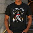 Pirate Papa Skull Family Matching Costume Dad Grandpa Men Men's Casual T-Shirt Dark Grey