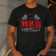 Pit Crew Race Car Racing Dad Family Birthday Party Men's Casual T-Shirt Dark Grey